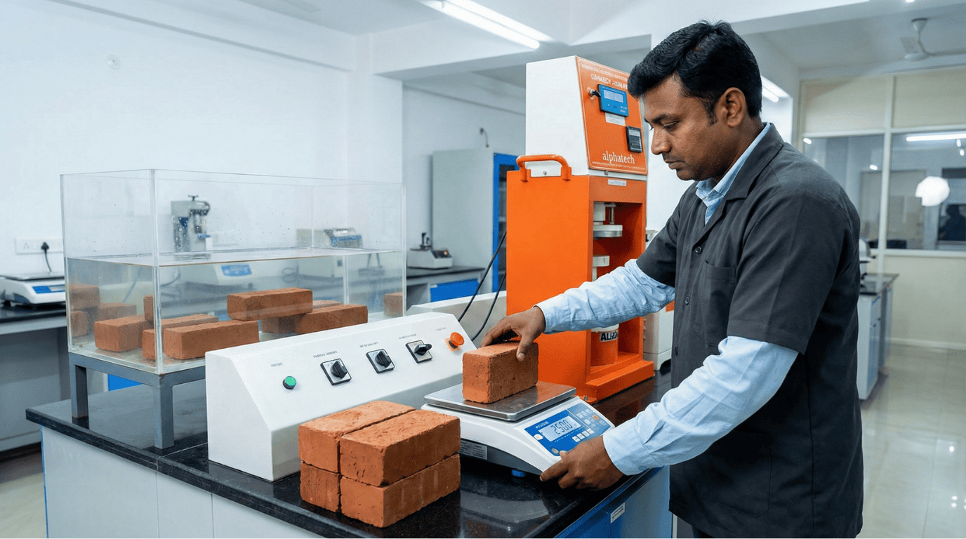 Brick Water Absorption Test Equipment - IS 3495 Part 2 Durability Testing