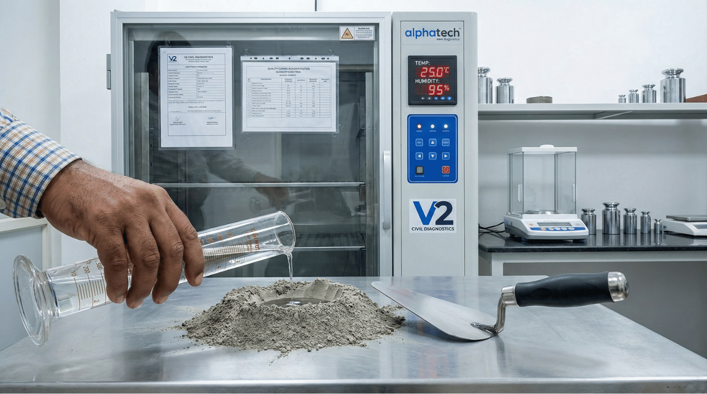 Cement Testing Lab - V2 Civil Diagnostics Bengaluru